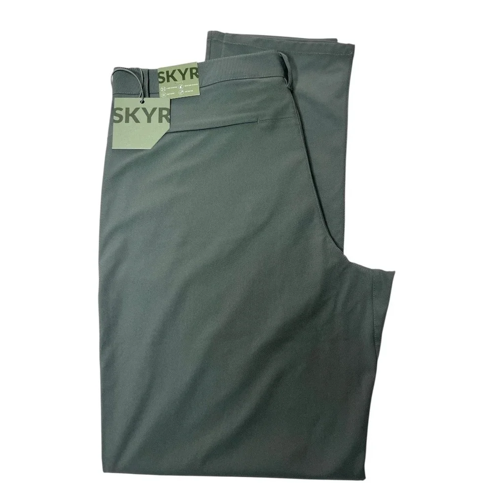SKYR Men's Performance Stretch Pants‎ 36x32 Olive Green UPF 4-Way Stretch NWT